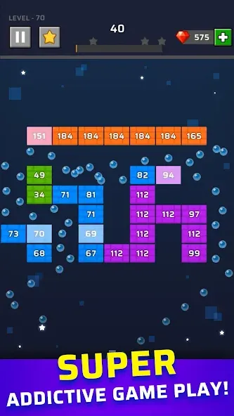 Brick Out - Shoot the ball — Без рекламы и бесконечные жизни, скачать мод APK — скриншот 3 Brick Out - Shoot the ball — Без рекламы и бесконечные жизни, скачать мод APK — скриншот 3