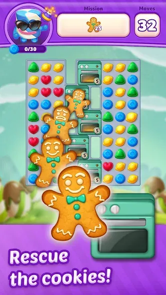 Lollipop Sweet Heroes Match3 на телефон — скачать мод: Безлимитные жизни и подсказки — скриншот 2 Lollipop Sweet Heroes Match3 на телефон — скачать мод: Безлимитные жизни и подсказки — скриншот 2