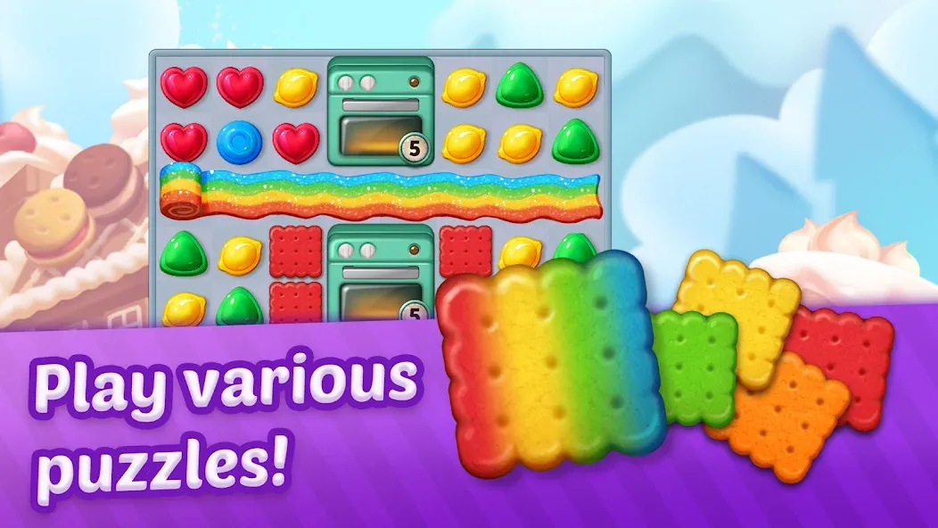Lollipop Sweet Heroes Match3 на телефон — скачать мод: Безлимитные жизни и подсказки — скриншот 5 Lollipop Sweet Heroes Match3 на телефон — скачать мод: Безлимитные жизни и подсказки — скриншот 5