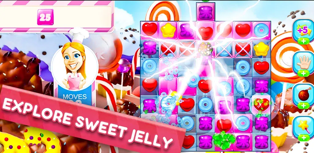 Jelly Kingdom Crush - Match 3 MOD APK: Безлимитные монеты и жизни — скриншот 3 Jelly Kingdom Crush - Match 3 MOD APK: Безлимитные монеты и жизни — скриншот 3
