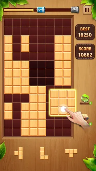 Wood Block Classic взлом на Андроид — Без рекламы и бесконечные подсказки — скриншот 5