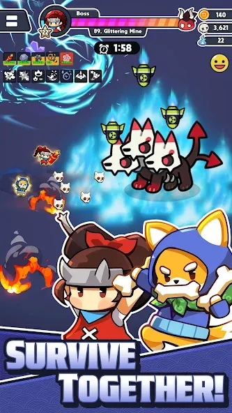Ninja Survivors Online — Безлимитные ресурсы и усиленные персонажи, скачать мод APK — скриншот 3 Ninja Survivors Online — Безлимитные ресурсы и усиленные персонажи, скачать мод APK — скриншот 3