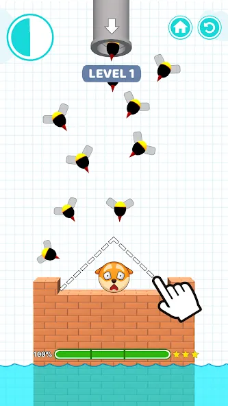 Save Balls: Brain Teaser Games — скачать мод: Безлимитные подсказки и открыты уровни — скриншот 1 Save Balls: Brain Teaser Games — скачать мод: Безлимитные подсказки и открыты уровни — скриншот 1