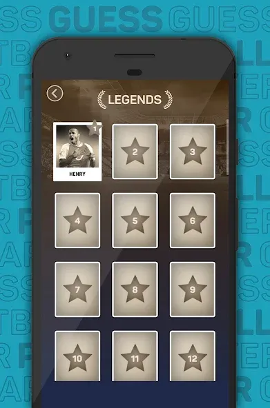 Guess The Footballer 2023 мод на Андроид: Открыты все уровни и подсказки — скриншот 5 Guess The Footballer 2023 мод на Андроид: Открыты все уровни и подсказки — скриншот 5