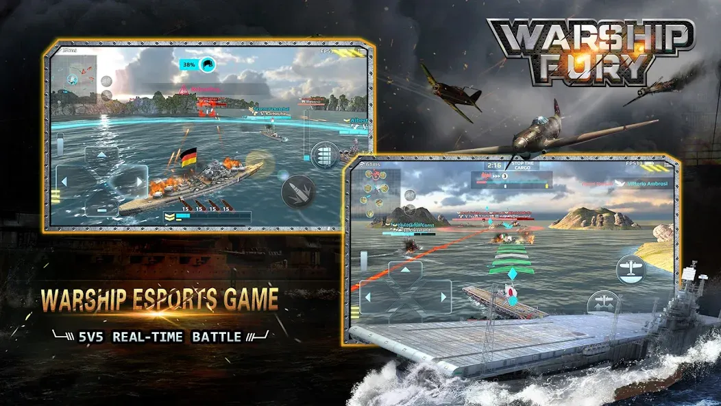 Скачать Warship Fury последней версии — Безлимитные ресурсы и усиленный флот — скриншот 2 Скачать Warship Fury последней версии — Безлимитные ресурсы и усиленный флот — скриншот 2
