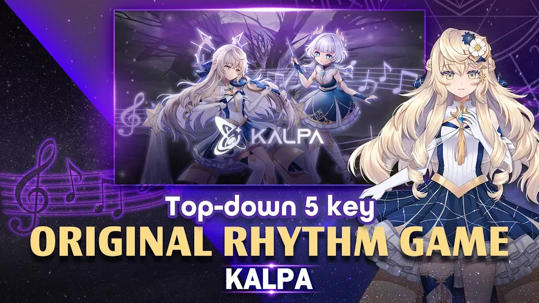 KALPA - Original Rhythm Game взлом APK — Открыты все песни и безлимитные ресурсы — скриншот 2