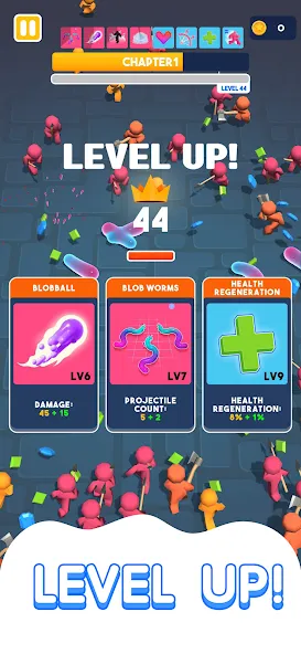 Blob Hero бесплатно на Андроид — мод: Безлимитные деньги и усиленный герой — скриншот 4