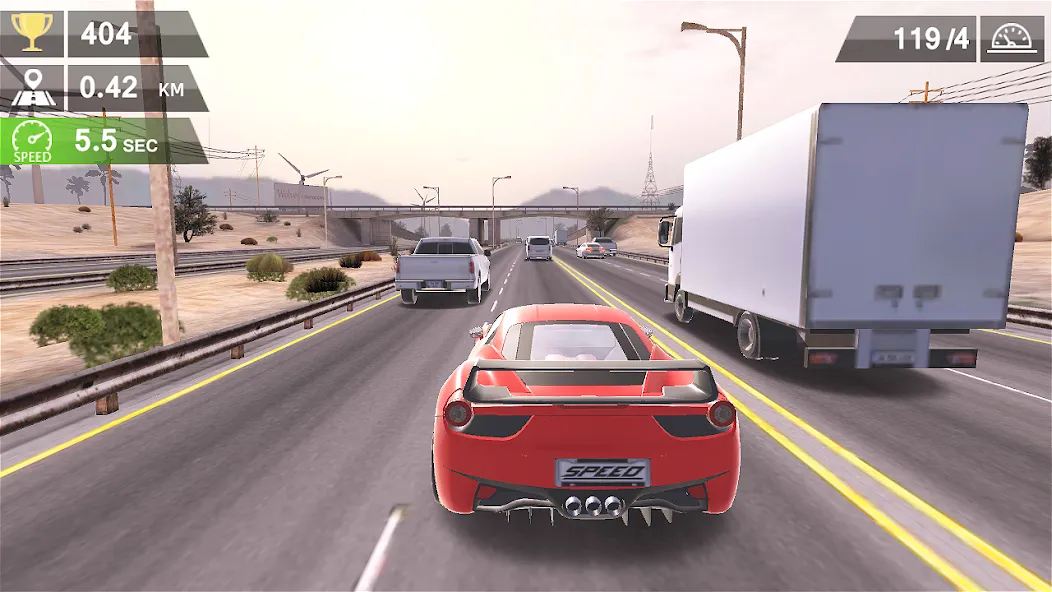 Racing Traffic Car Speed — взломанная версия, Безлимитные деньги и все машины открыты — скриншот 3