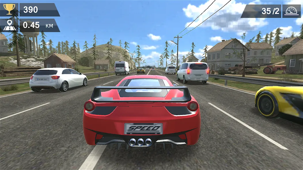 Racing Traffic Car Speed — взломанная версия, Безлимитные деньги и все машины открыты — скриншот 5