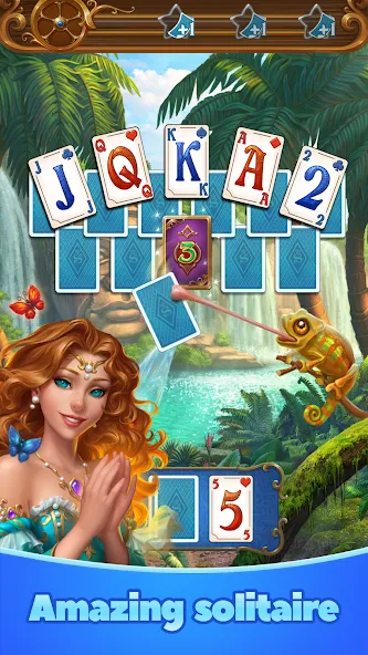 Magic Story of Solitaire Cards взлом на Андроид — Безлимитные подсказки и джокеры — скриншот 1 Magic Story of Solitaire Cards взлом на Андроид — Безлимитные подсказки и джокеры — скриншот 1