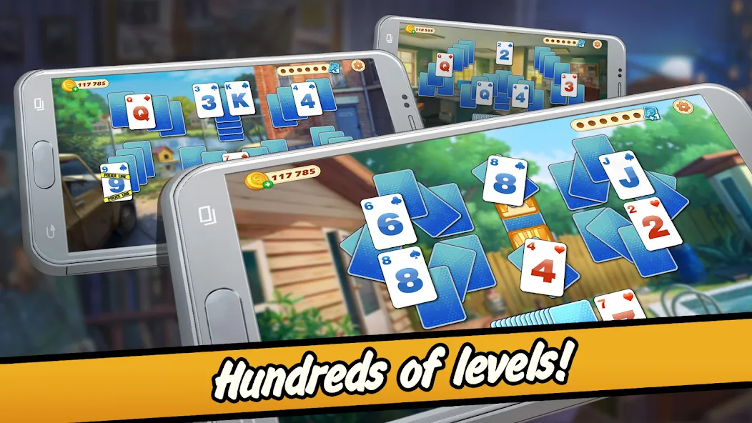 Скачать Solitaire Crime Stories Mod APK — Безлимитные подсказки и жизни — скриншот 3 Скачать Solitaire Crime Stories Mod APK — Безлимитные подсказки и жизни — скриншот 3