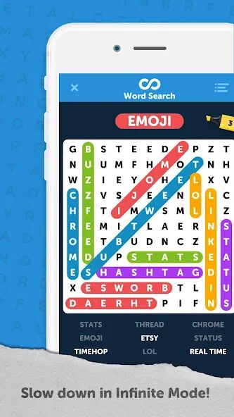 Скачать Infinite Word Search Puzzles последней версии — Безлимитные подсказки и монеты — скриншот 4