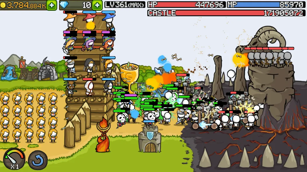 Grow Castle - Tower Defense — Безлимитные деньги и усиленные башни, скачать мод APK — скриншот 1 Grow Castle - Tower Defense — Безлимитные деньги и усиленные башни, скачать мод APK — скриншот 1