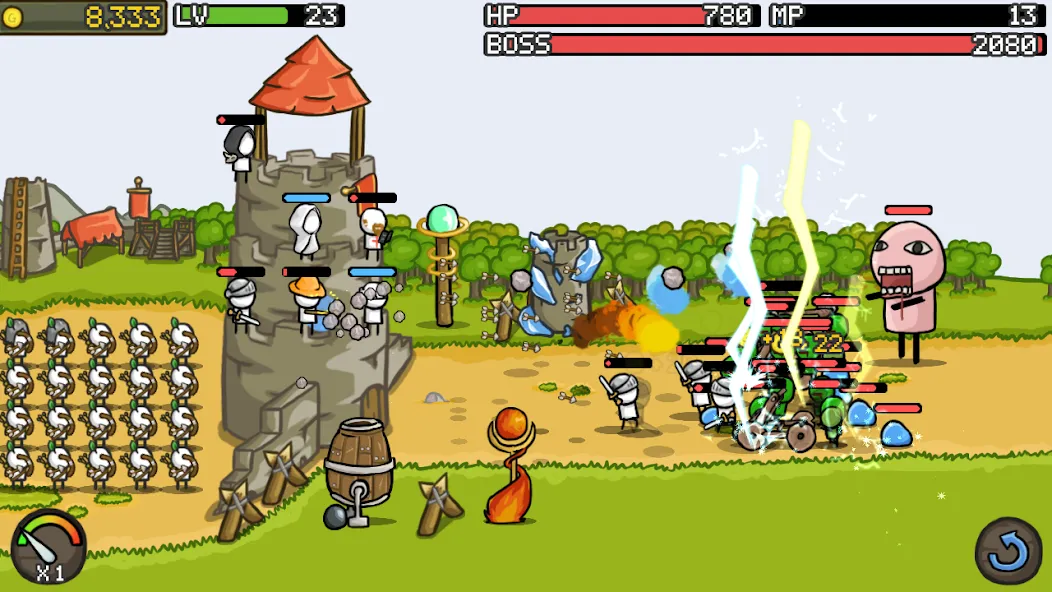 Grow Castle - Tower Defense — Безлимитные деньги и усиленные башни, скачать мод APK — скриншот 2 Grow Castle - Tower Defense — Безлимитные деньги и усиленные башни, скачать мод APK — скриншот 2