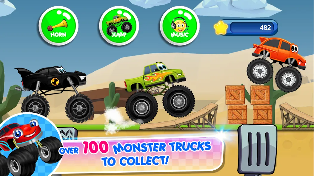 Скачать Monster Trucks Game for Kids 2 — Без рекламы и всё открыто — скриншот 2