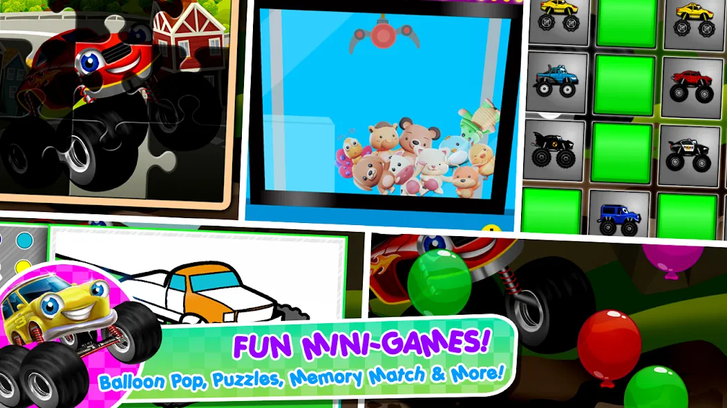 Скачать Monster Trucks Game for Kids 2 — Без рекламы и всё открыто — скриншот 3