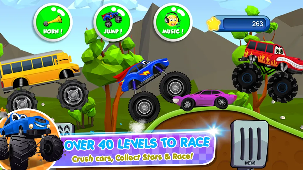 Скачать Monster Trucks Game for Kids 2 — Без рекламы и всё открыто — скриншот 4