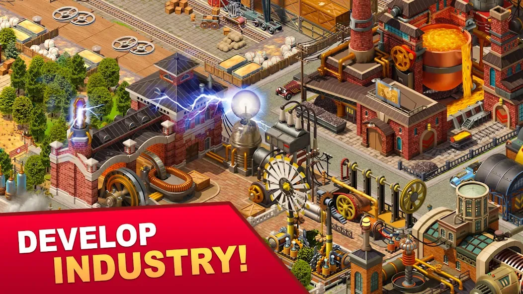 Steam City: Town building game (Мод: Безлимитные деньги и ресурсы) — скачать на Андроид — скриншот 3 Steam City: Town building game (Мод: Безлимитные деньги и ресурсы) — скачать на Андроид — скриншот 3