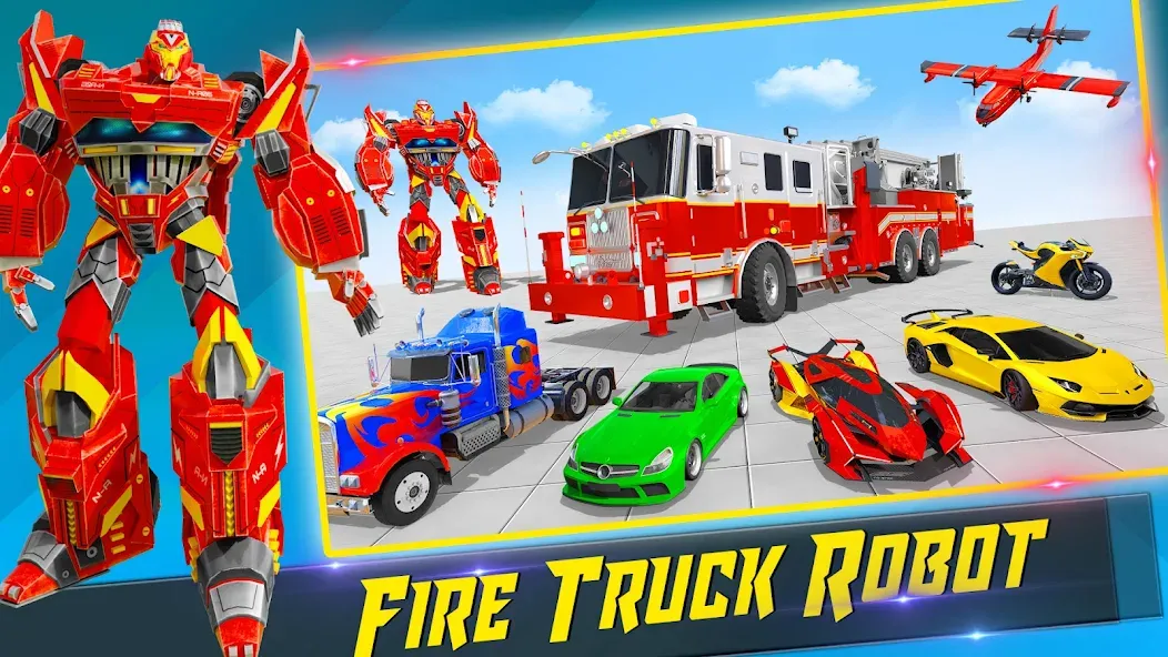 Скачать взлом Fire Truck Robot Car Game — Безлимитные деньги и все машины открыты — скриншот 4