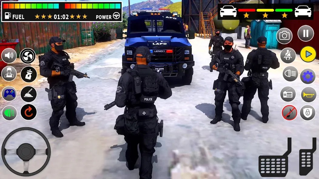Скачать Police Games Simulator: PGS 3d мод — Безлимитные деньги и все машины открыты — скриншот 1