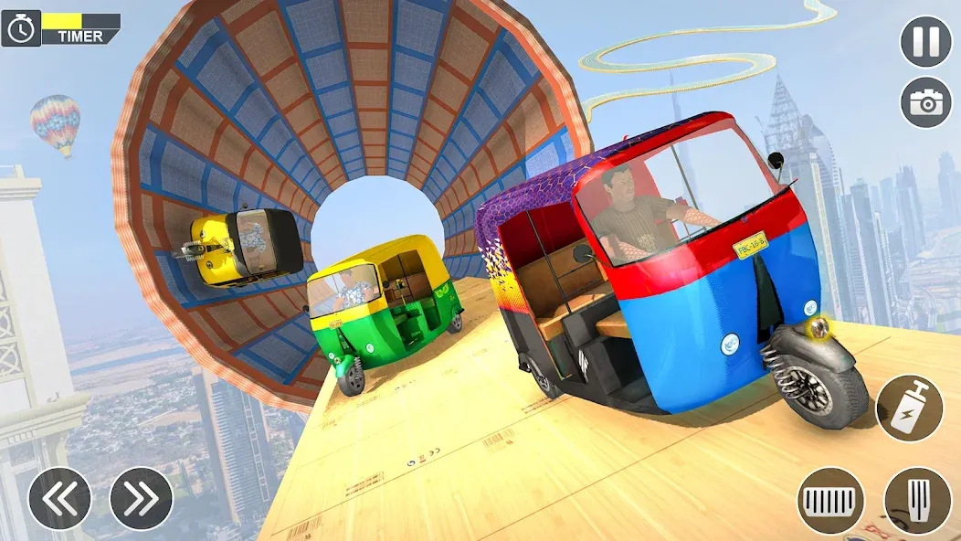 Tuk Tuk Auto Rickshaw Games 3D MOD APK скачать на Андроид — Безлимитные деньги и топливо — скриншот 4