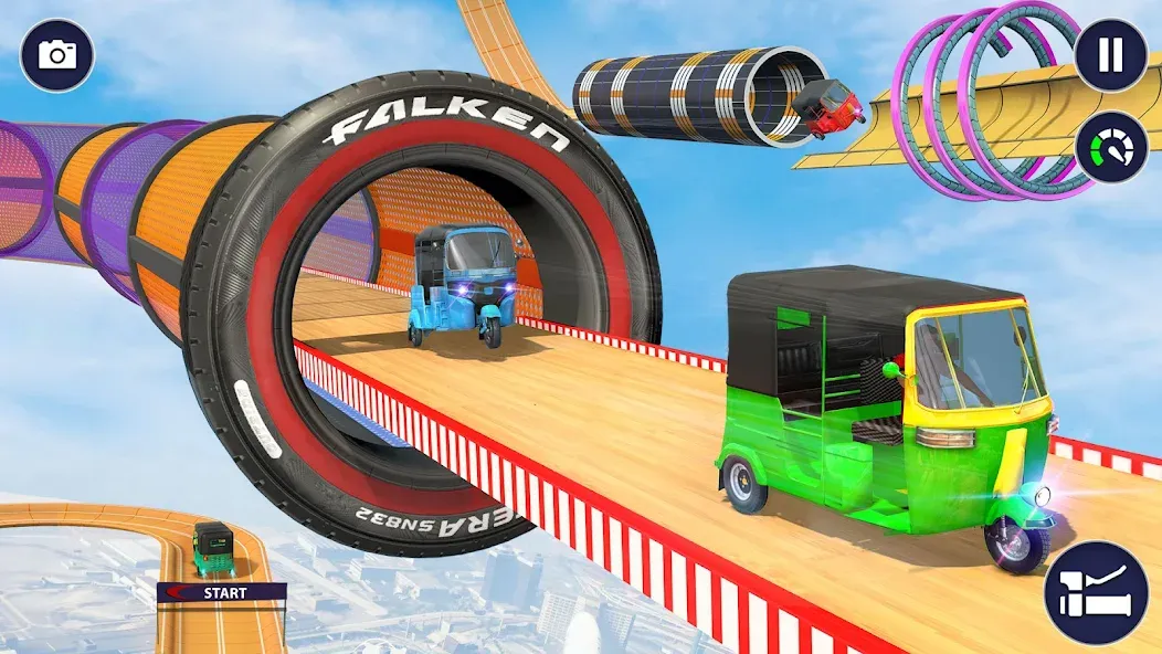 Tuk Tuk Auto Rickshaw Games 3D MOD APK скачать на Андроид — Безлимитные деньги и топливо — скриншот 5