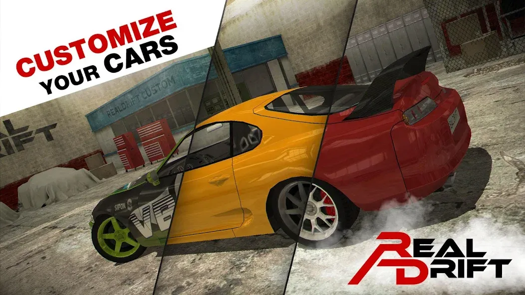 Мод Real Drift Car Racing Lite — Безлимитные деньги и открыты все машины, скачать APK — скриншот 3