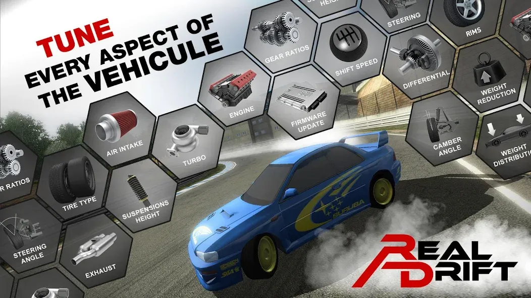 Мод Real Drift Car Racing Lite — Безлимитные деньги и открыты все машины, скачать APK — скриншот 4