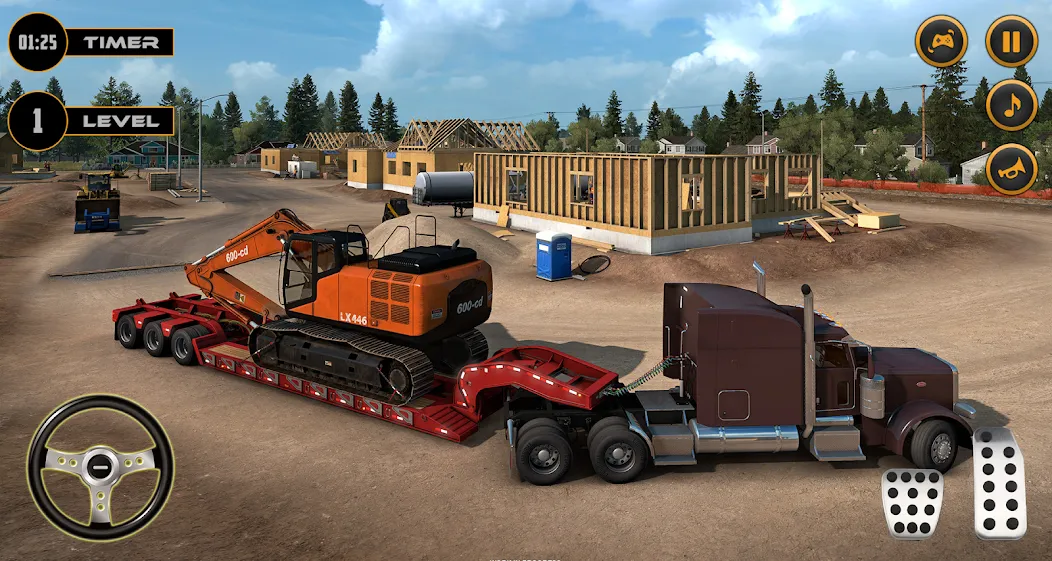 Скачать Real Excavator Simulator Games на Андроид с модом — Безлимитные деньги и топливо — скриншот 2