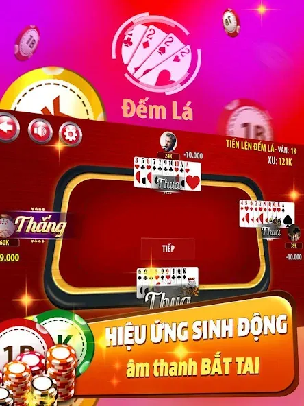 Tiến Lên Đếm Lá - Tien Len — скачать мод: Безлимитные монеты и подсказки — скриншот 4