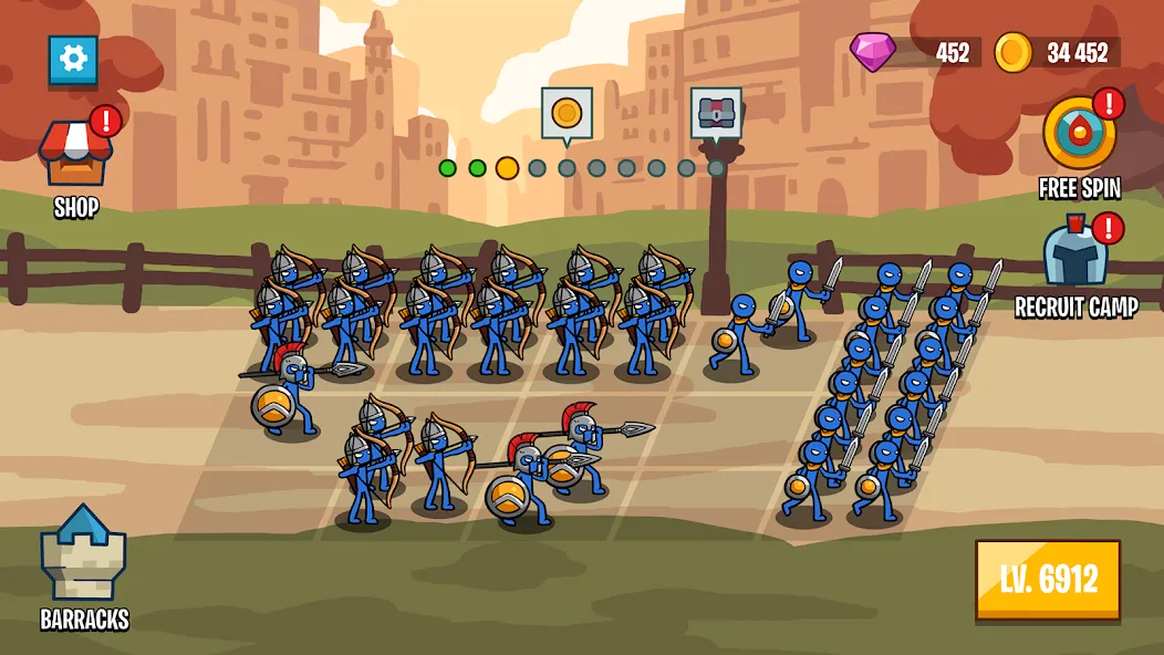 Stick Battle: War of Legions бесплатно на Андроид — мод: Безлимитные деньги и ресурсы — скриншот 4
