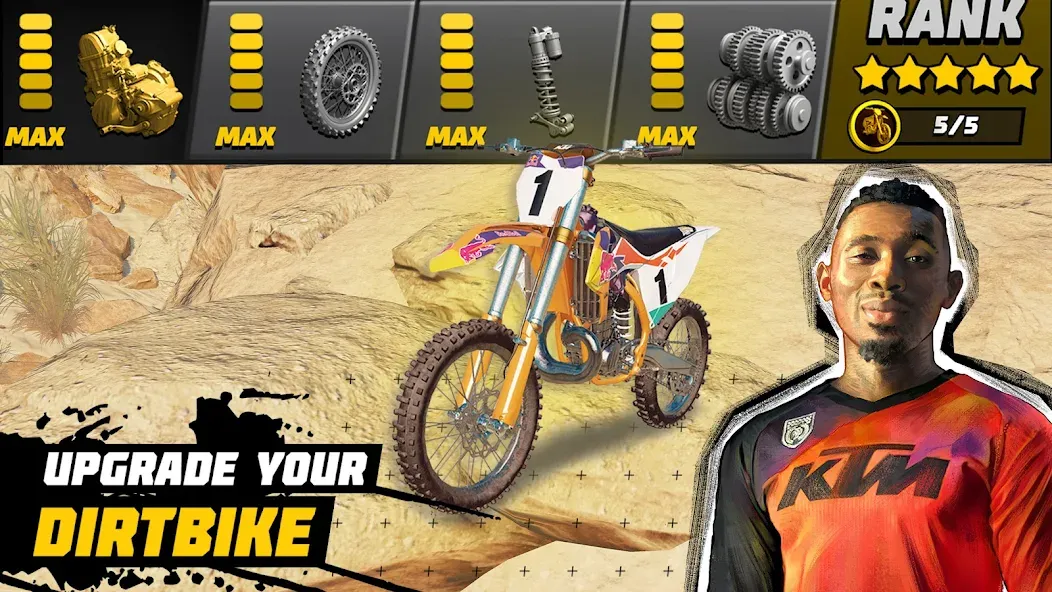 Dirt Bike Unchained: MX Racing взломанный APK — Безлимитные деньги и открыты все байки — скриншот 3 Dirt Bike Unchained: MX Racing взломанный APK — Безлимитные деньги и открыты все байки — скриншот 3
