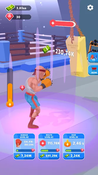 Скачать Tap Punch - 3D Boxing последней версии — Безлимитные деньги и урон — скриншот 3 Скачать Tap Punch - 3D Boxing последней версии — Безлимитные деньги и урон — скриншот 3