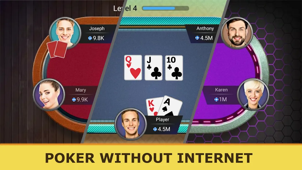 Poker Offline: Texas Holdem взлом APK — Безлимитные фишки и всё открыто — скриншот 2 Poker Offline: Texas Holdem взлом APK — Безлимитные фишки и всё открыто — скриншот 2