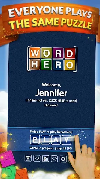 Скачать WordHero : word finding game на Андроид с модом — Безлимитные подсказки и подсвеченные слова — скриншот 2