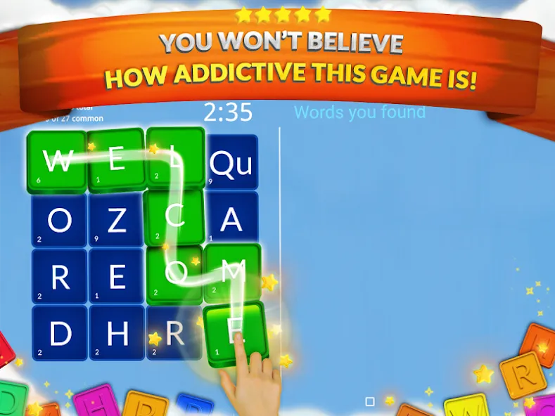 Скачать WordHero : word finding game на Андроид с модом — Безлимитные подсказки и подсвеченные слова — скриншот 5