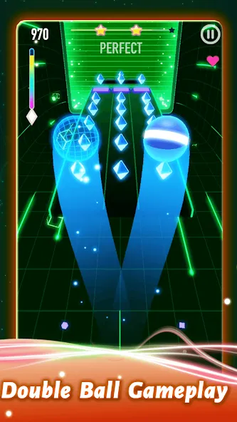 Rolling Twins: Music Ball Rush мод на Андроид: Безлимитные деньги и алмазы — скриншот 3 Rolling Twins: Music Ball Rush мод на Андроид: Безлимитные деньги и алмазы — скриншот 3