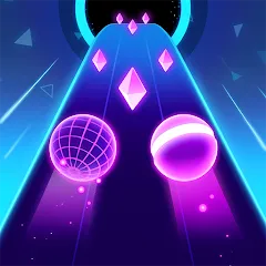 Rolling Twins: Music Ball Rush мод на Андроид: Безлимитные деньги и алмазы