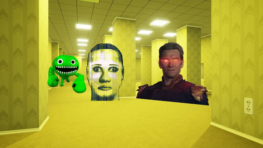 Nextbots In Backrooms: Shooter взломанный APK — Безлимитные патроны и бессмертие — скриншот 3 Nextbots In Backrooms: Shooter взломанный APK — Безлимитные патроны и бессмертие — скриншот 3