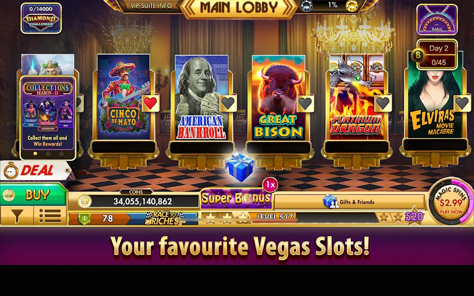 Скачать Black Diamond Casino Slots — Безлимитные монеты и джекпоты — скриншот 1