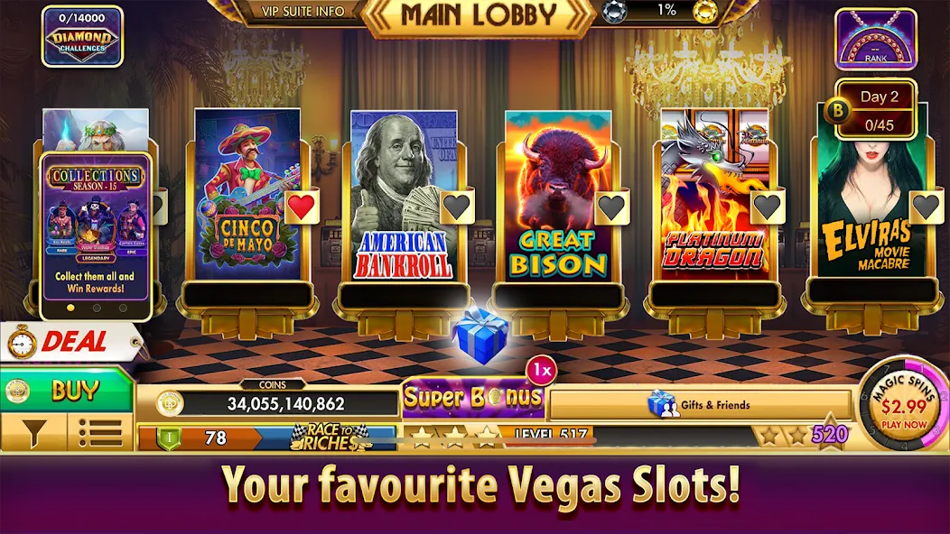 Скачать Black Diamond Casino Slots — Безлимитные монеты и джекпоты — скриншот 5