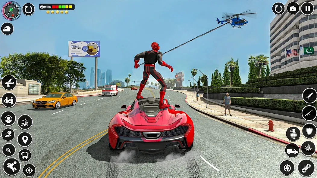Spider Rope Games - Crime Hero взлом на Андроид — Безлимитные деньги и открыты все уровни — скриншот 2 Spider Rope Games - Crime Hero взлом на Андроид — Безлимитные деньги и открыты все уровни — скриншот 2