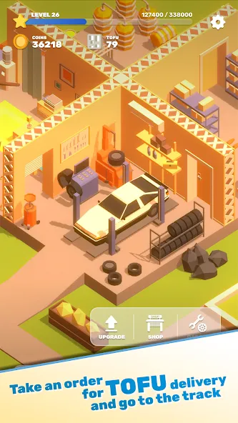 Скачать Tofu Drifter последней версии — Безлимитные деньги и открыты все машины — скриншот 2