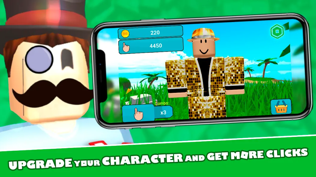 RoClicker - Robux на телефон — скачать мод: Безлимитные робуксы и быстрый клик — скриншот 2