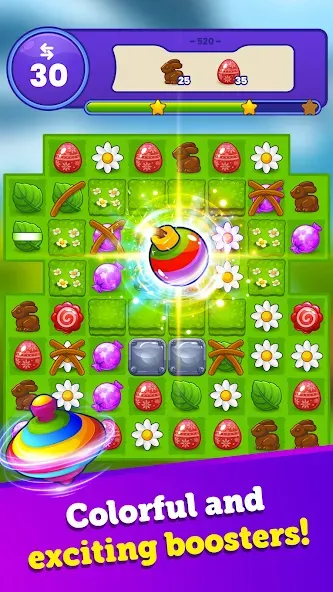 Скачать мод Easter Magic - Match 3 Game — Безлимитные жизни и монеты — скриншот 2