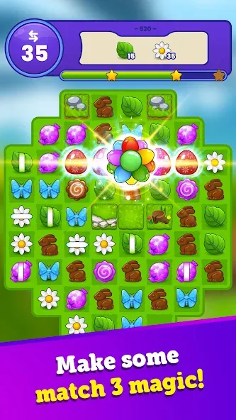 Скачать мод Easter Magic - Match 3 Game — Безлимитные жизни и монеты — скриншот 5