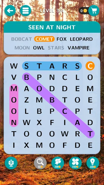 World of Word Search MOD APK: Безлимитные подсказки и монеты — скриншот 2 World of Word Search MOD APK: Безлимитные подсказки и монеты — скриншот 2