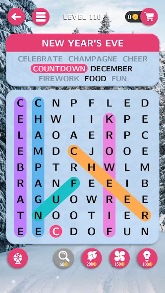 World of Word Search MOD APK: Безлимитные подсказки и монеты — скриншот 3 World of Word Search MOD APK: Безлимитные подсказки и монеты — скриншот 3