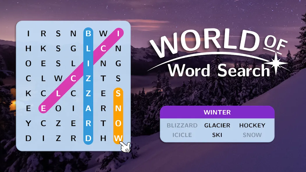 World of Word Search MOD APK: Безлимитные подсказки и монеты — скриншот 5 World of Word Search MOD APK: Безлимитные подсказки и монеты — скриншот 5