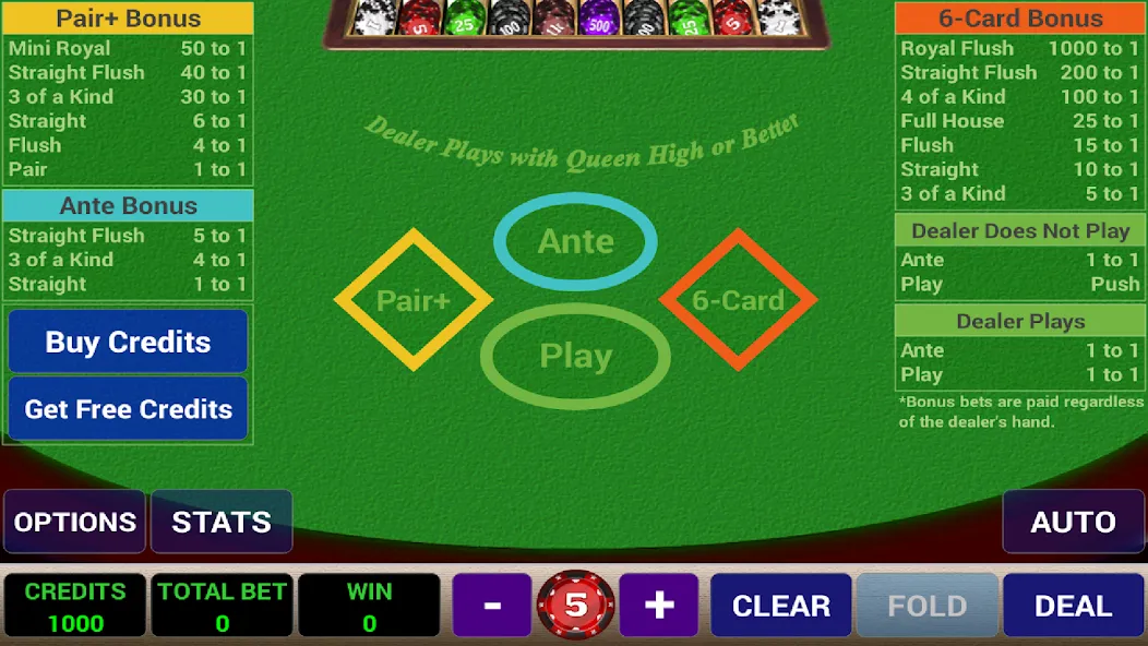 Скачать Ace 3-Card Poker — Безлимитные фишки и удачная раздача — скриншот 1
